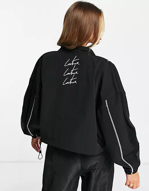 The Couture Club detail shell jacket in black