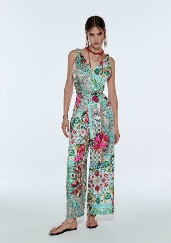 Patchwork Print Jumpsuit