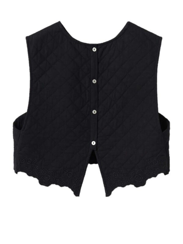 Black Quilted Vest