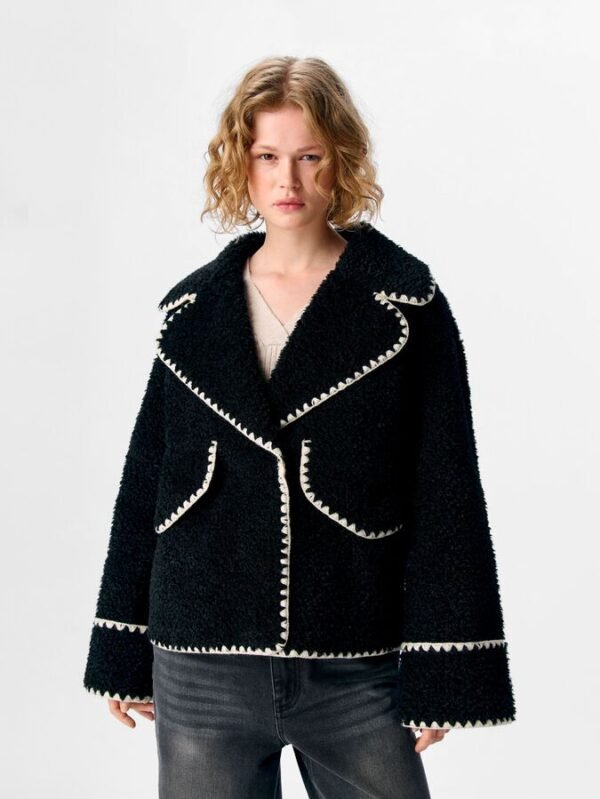 Black Stitch Detail Jacket