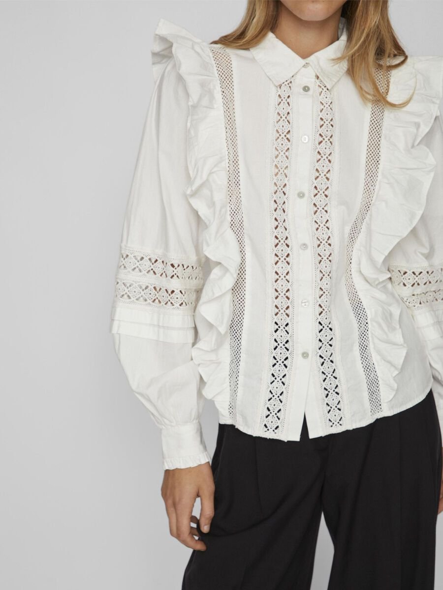 Ruffle Detail Long Sleeve Shirt - Image 5