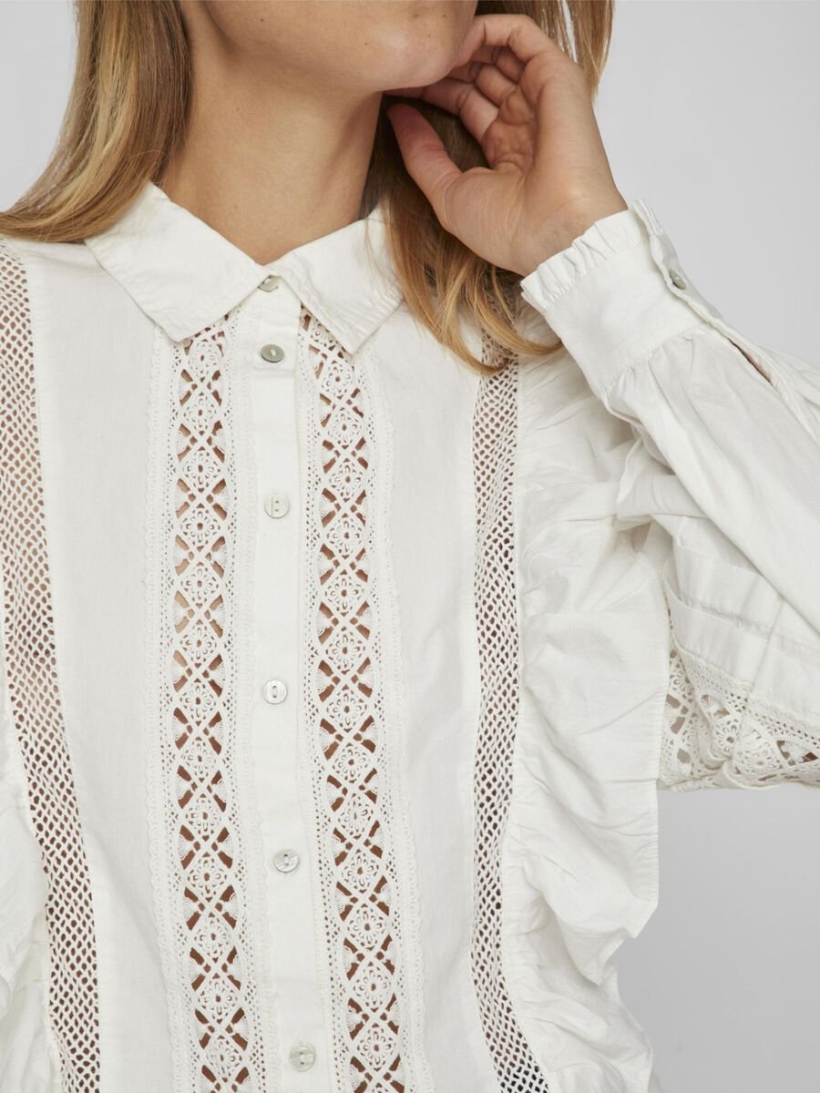 Ruffle Detail Long Sleeve Shirt - Image 4