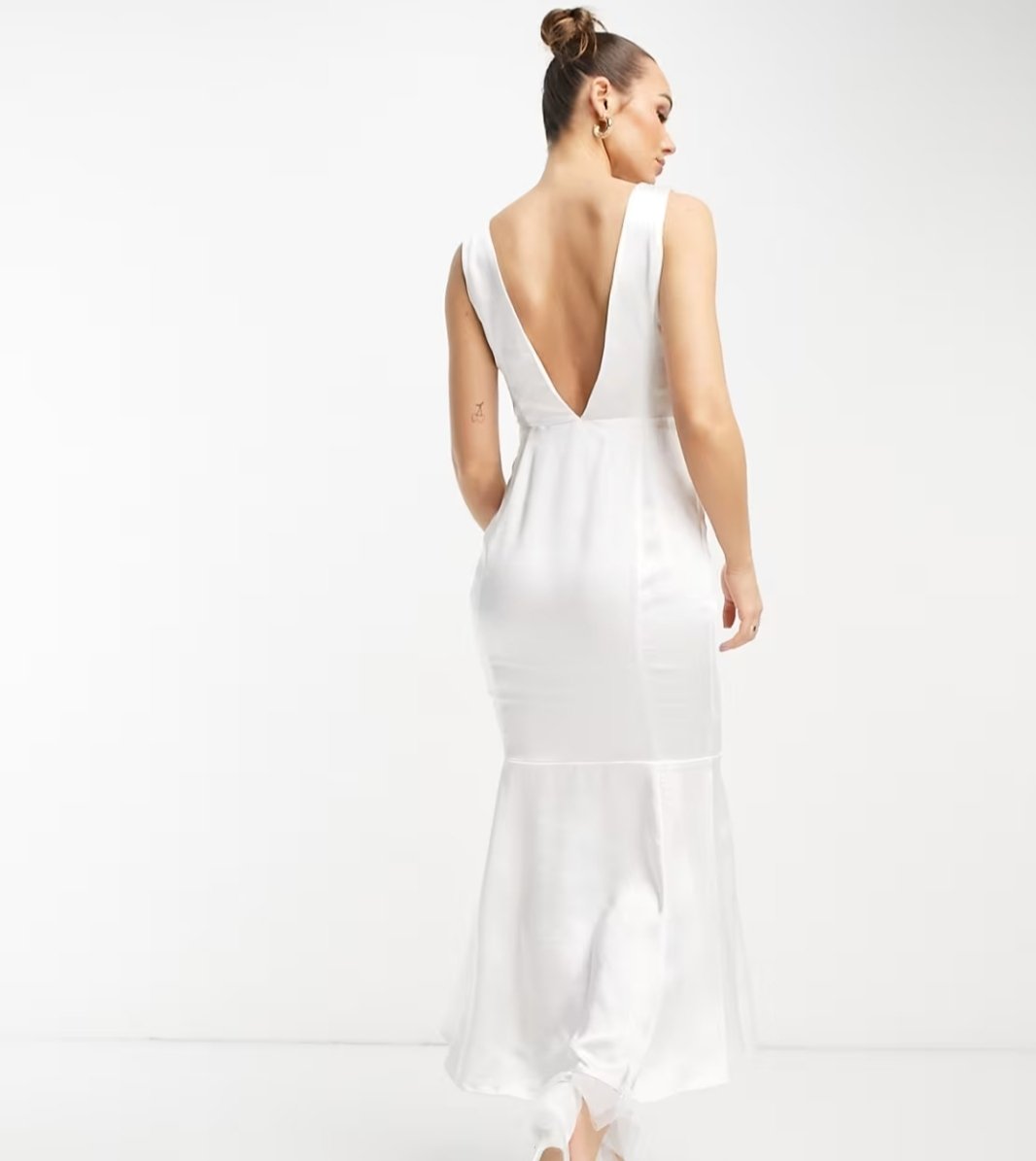 Midi White Mermaid Dress - Image 4