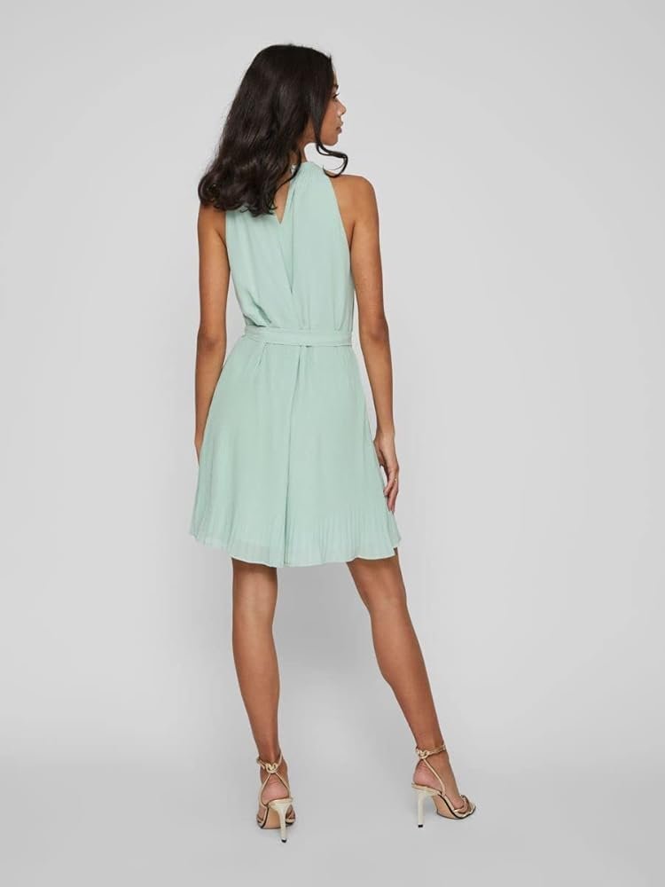 Pleated Tie Waist Dress - Image 2