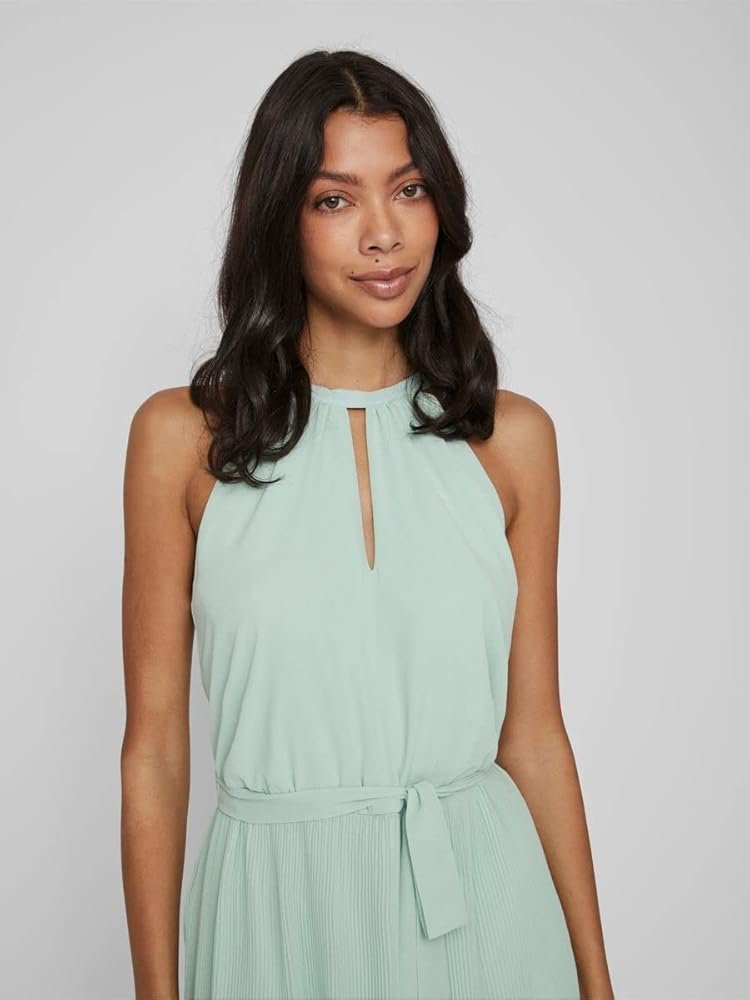Pleated Tie Waist Dress - Image 4