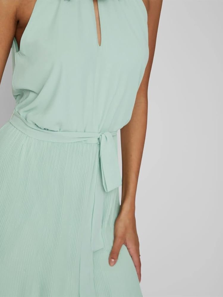 Pleated Tie Waist Dress - Image 5