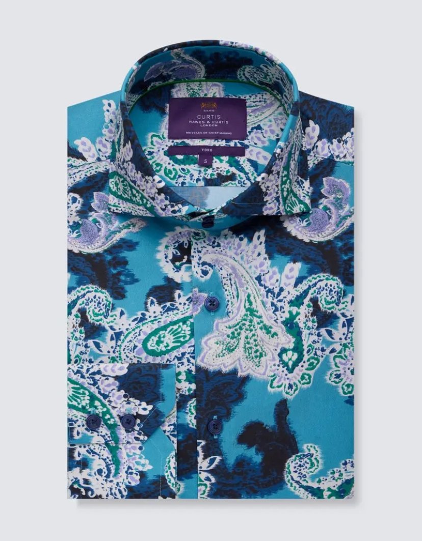 Hawes & Curtis York Ombre Paisley Shirt