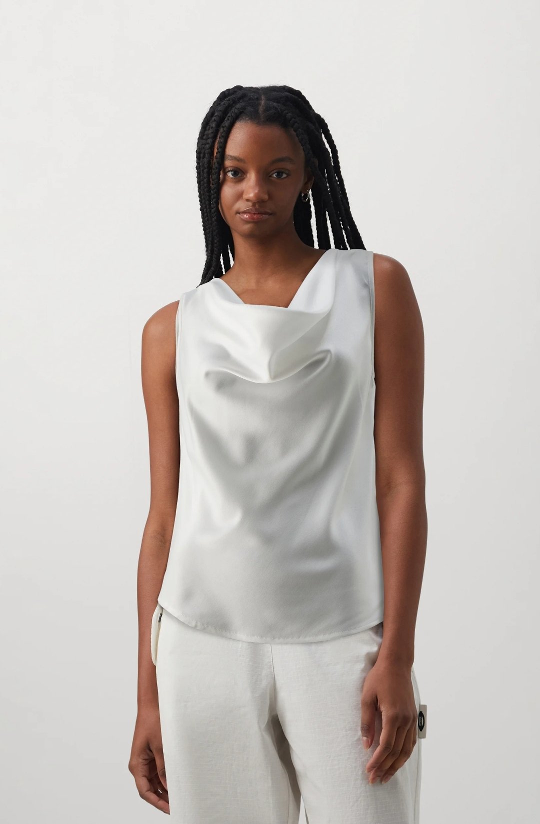 Snow White Cowl Blouse