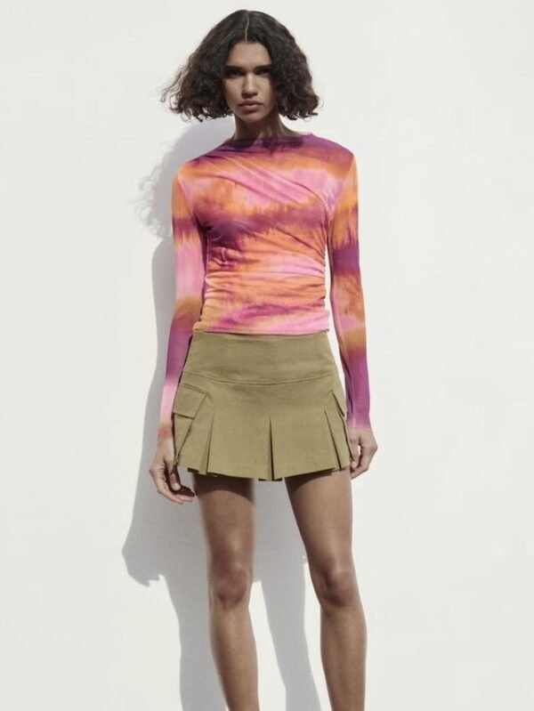 Drape Neck Longsleeve High Neck Top