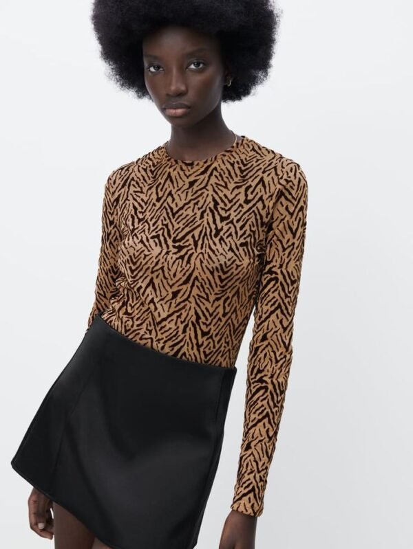 Animal Print Pattern Top