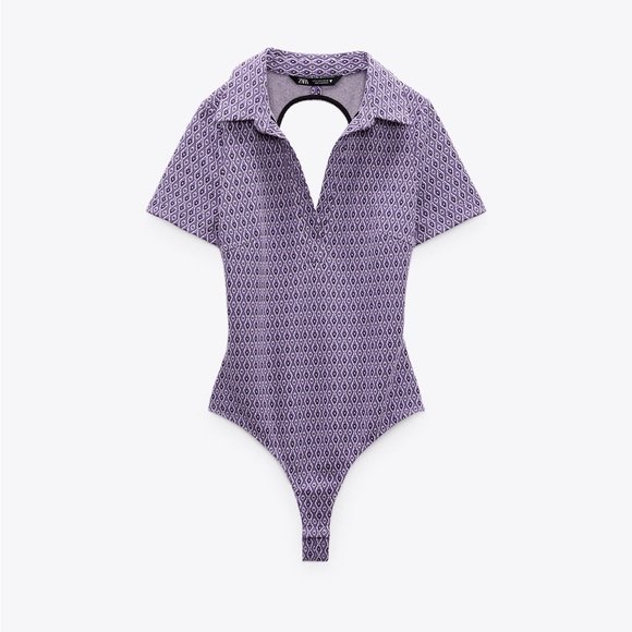 Geometric Print Bodysuit - Image 4