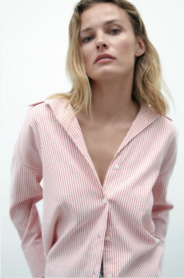 Red Stripe Oxford Shirt