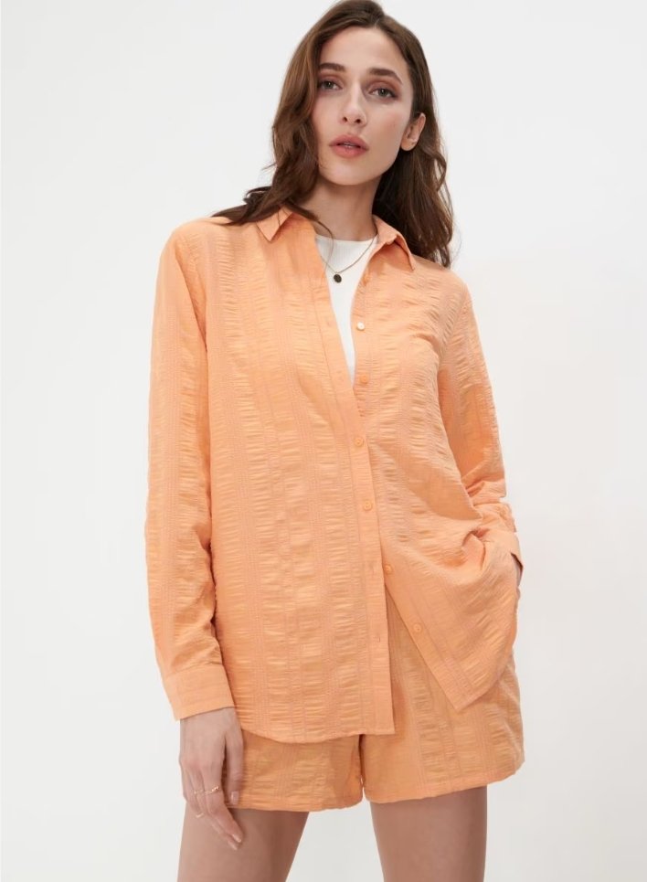 Long sleeve Shirt And Shorts Set