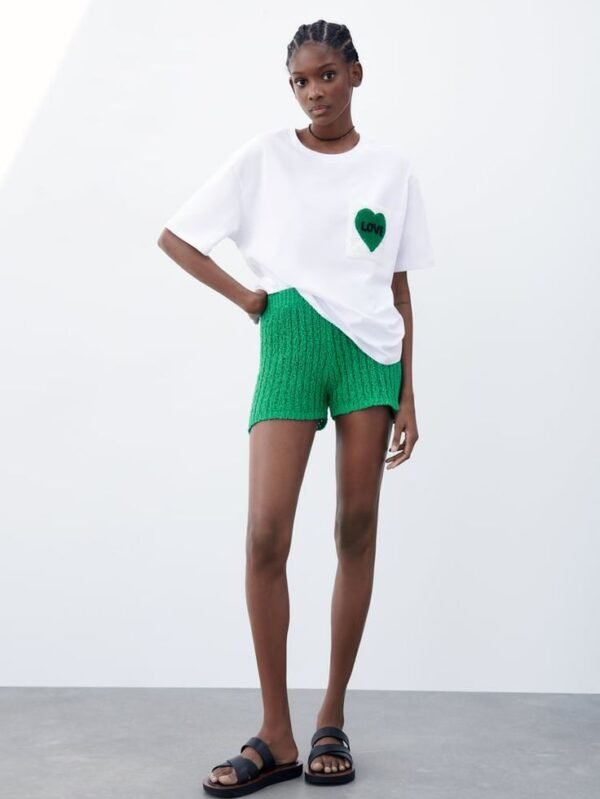 Heart Embroidery Tee