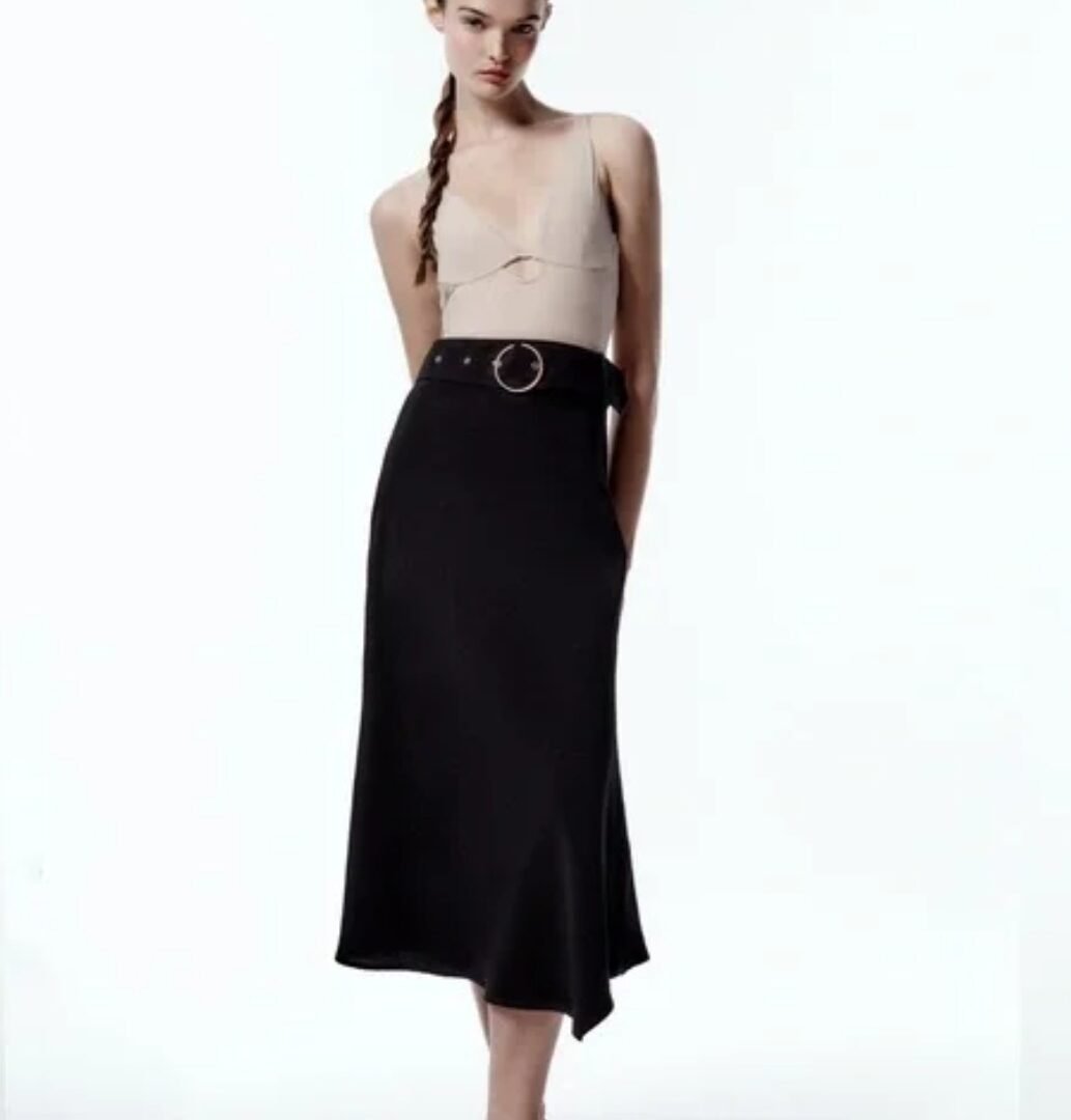 Midi Belted Skirt
