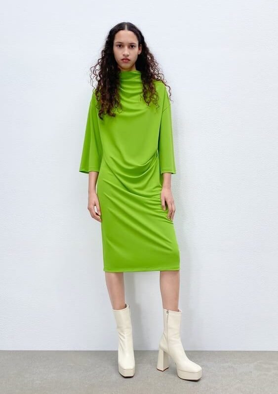 Drape Midi Dress