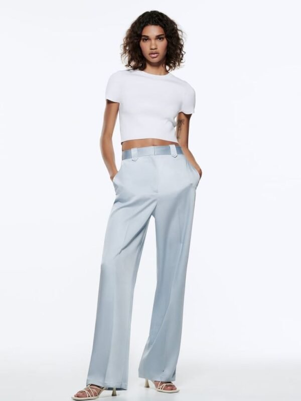 Solid Satin Pants