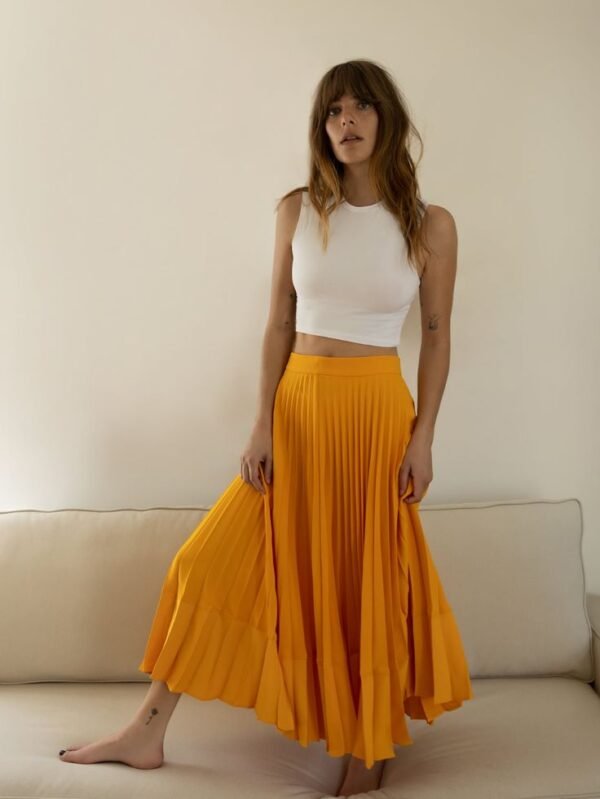 Yellow Pleat Skirt