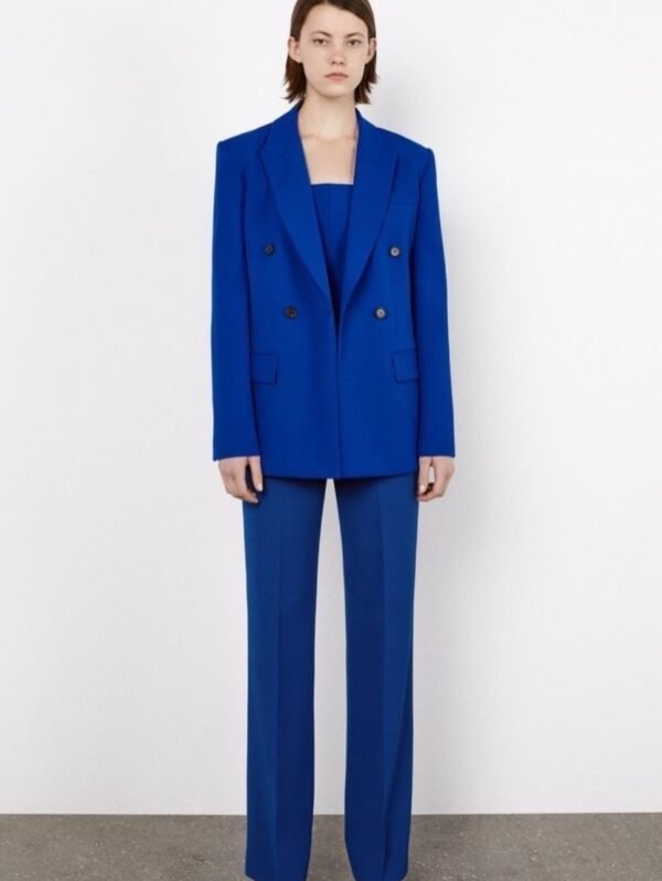 Tailored Double Breasted Cobalt Blazer