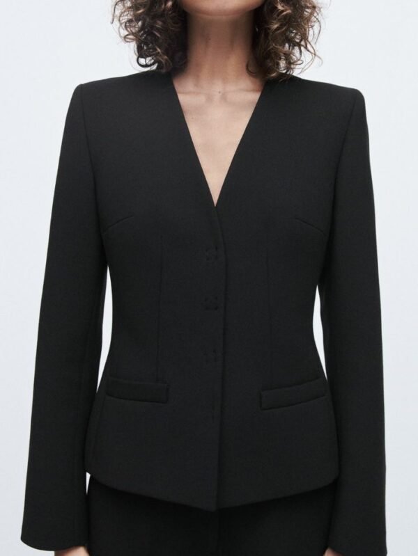 Tailored Lapelless Blazer