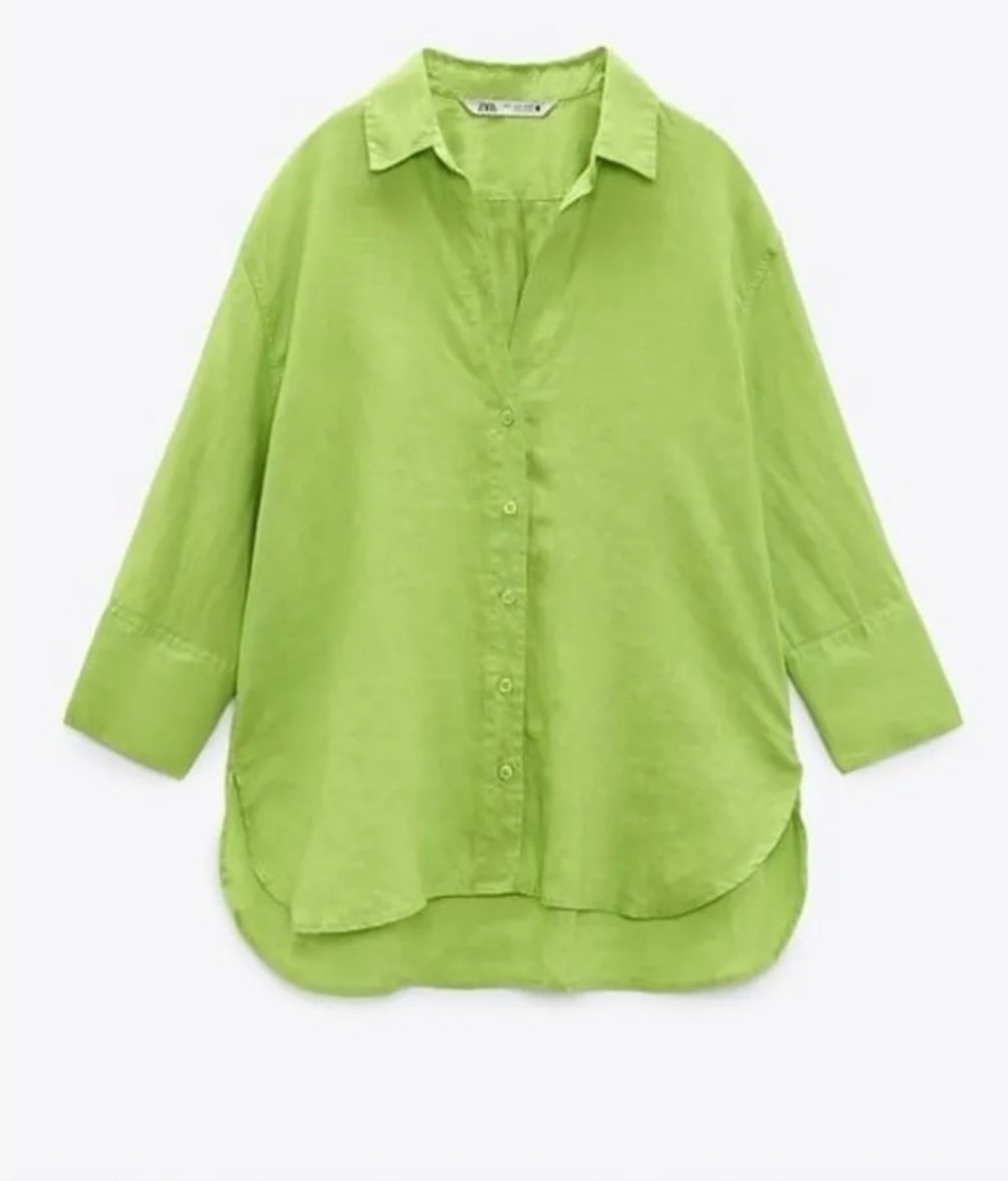 Lime Linen Shirt