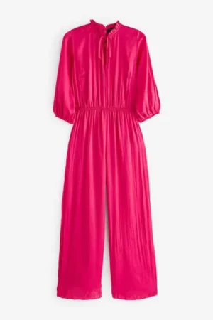 Next Satin Tie Neck Jumpsuit