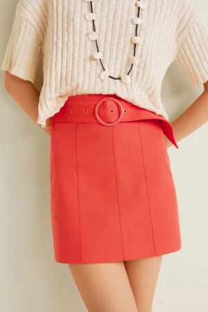 Belted Mini Skirt