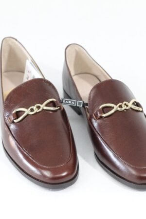 Brown Women Leather Loafers