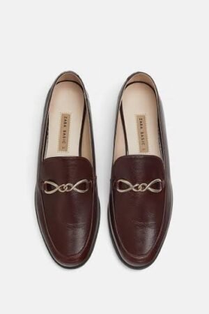 Brown Women Leather Loafers