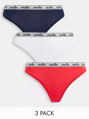 3 pack logo brief in red navy white