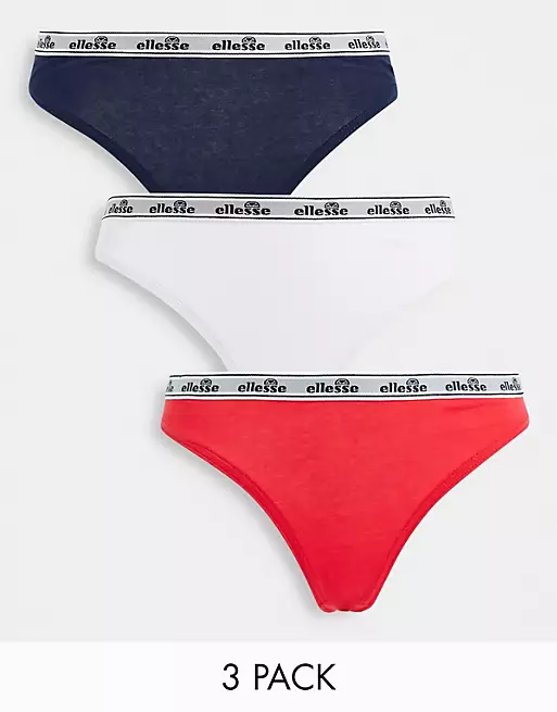 3 pack logo brief in red navy white