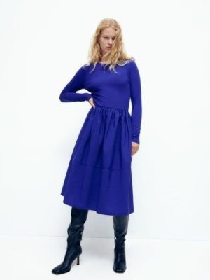 Combination Long Sleeve Dress