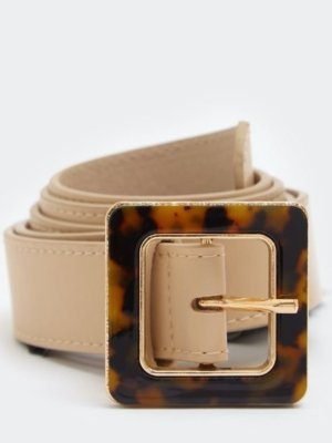 Tortoise Shell Buckle Jeans Belt