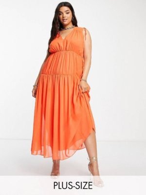 Plus Chiffon Maxi Dress