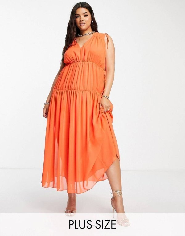 Plus Chiffon Maxi Dress