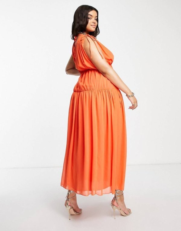 Plus Chiffon Maxi Dress