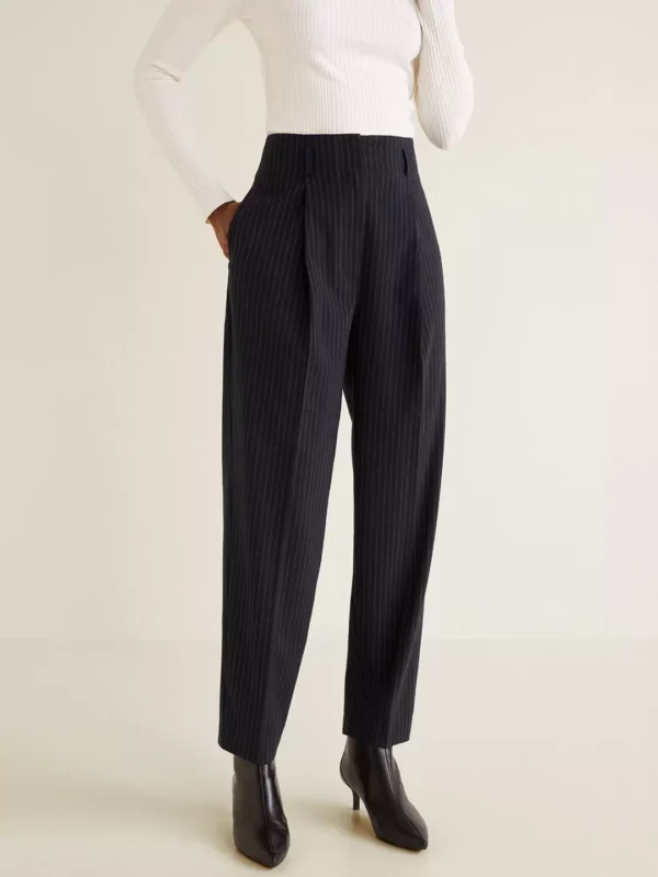 Navy pinstripe pants