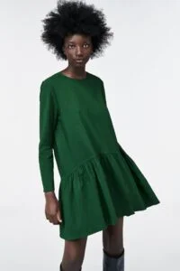 Voluminous Short Dress-zara