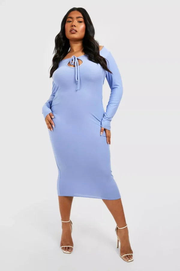 Boohoo Plus Soft Touch Cut Out Dress