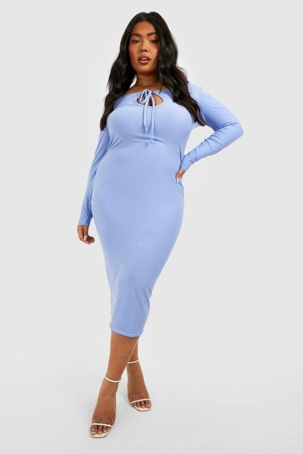 Boohoo Plus Soft Touch Cut Out Dress