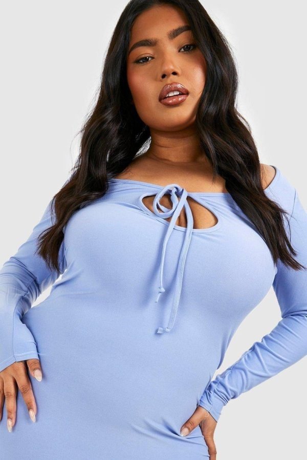 Boohoo Plus Soft Touch Cut Out Dress