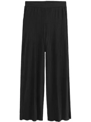 Next Black Tailored Plisse Wide Leg Pant