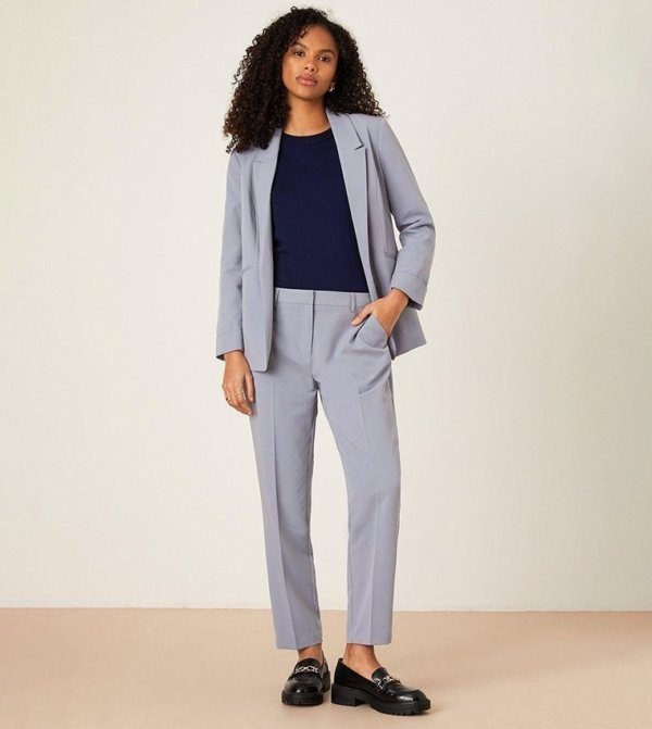 Turnback Cuff Blazer And Pant Set