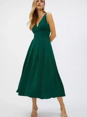 Coast full skirted satin midi dress