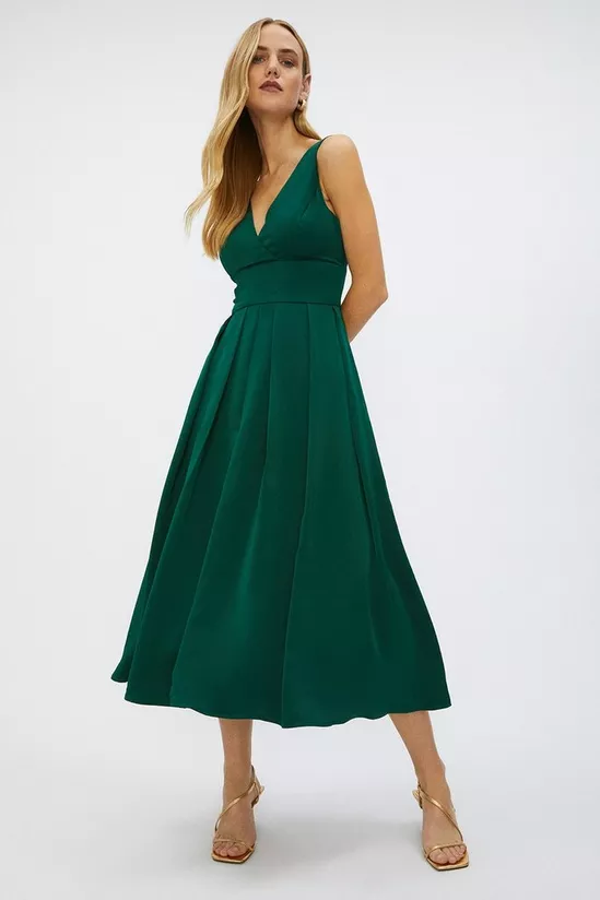 Coast full skirted satin midi dress