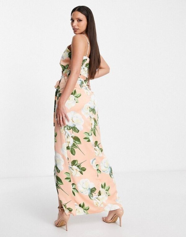 Tall Satin Wrap Maxi Dress