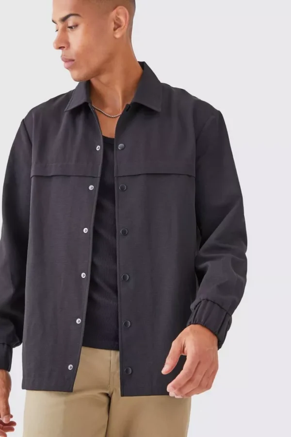 Long Sleeve Ripstop Popper Overshirt