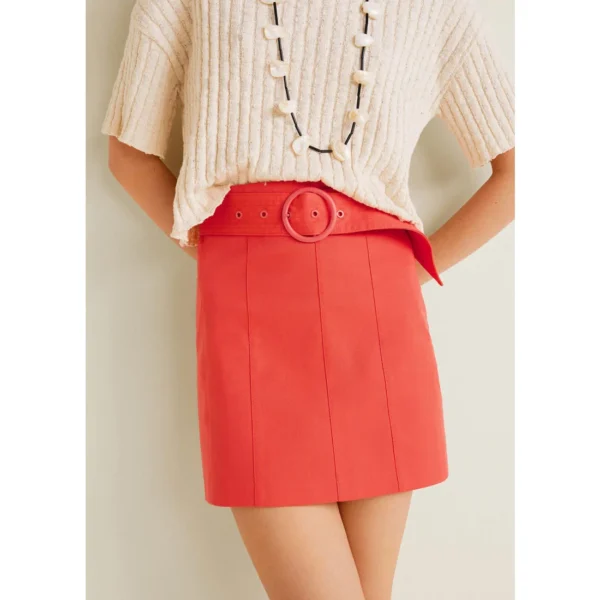 Belted Mini Skirt