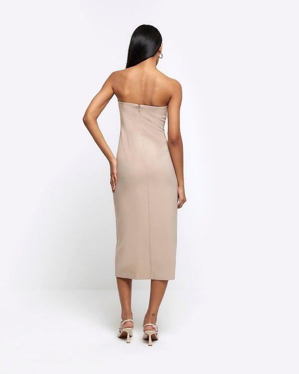 Tux Bandeau Midi Dress