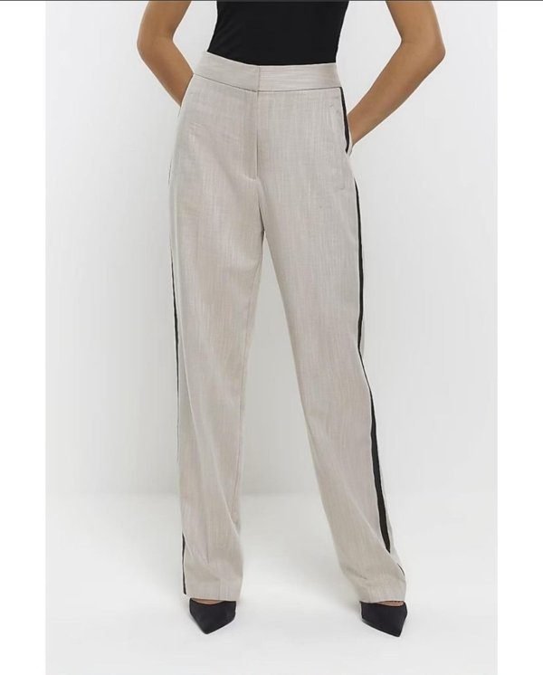 River Island Side Striped Wide Leg Pant